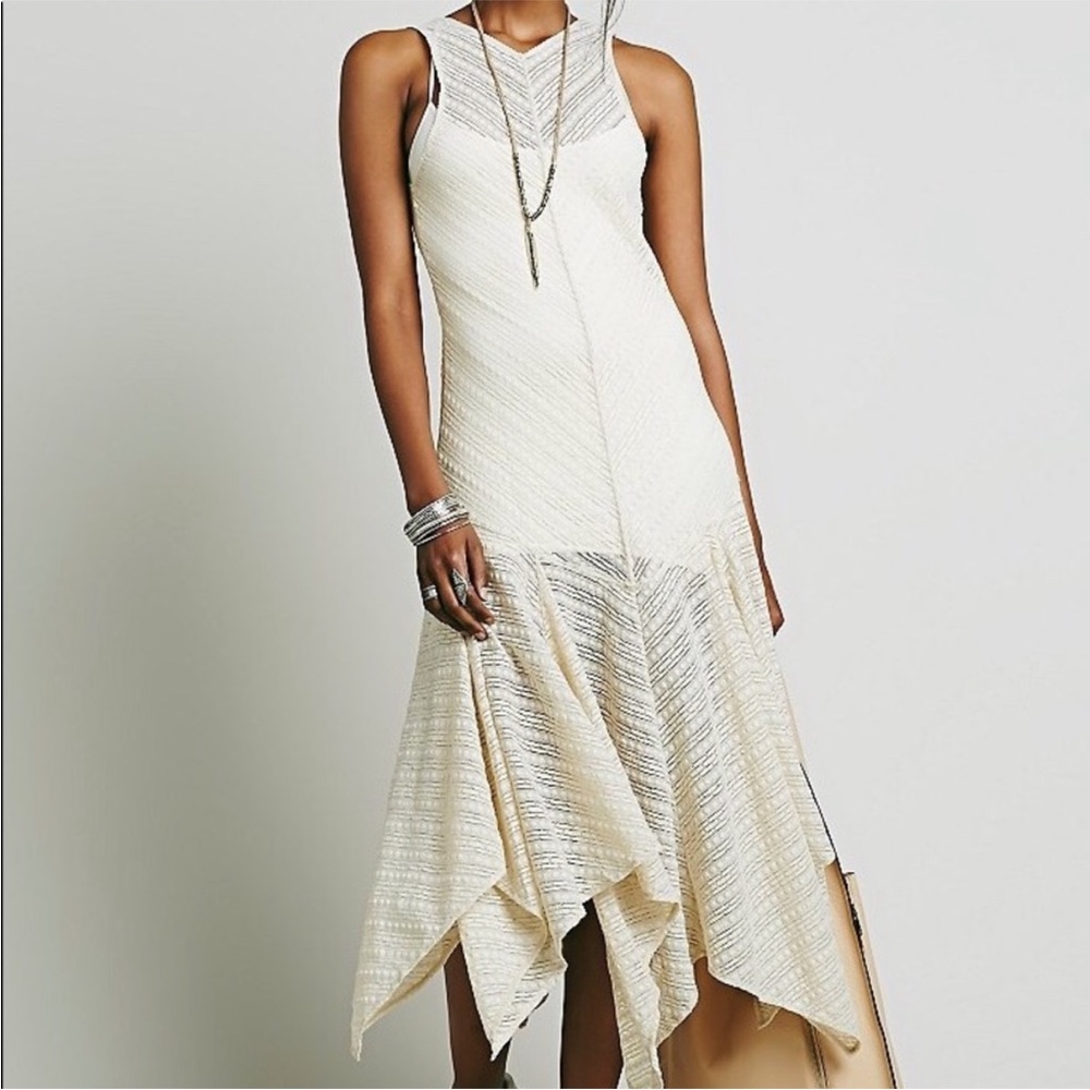 Intimately free people cream long dress size large - Picture 2 of 8